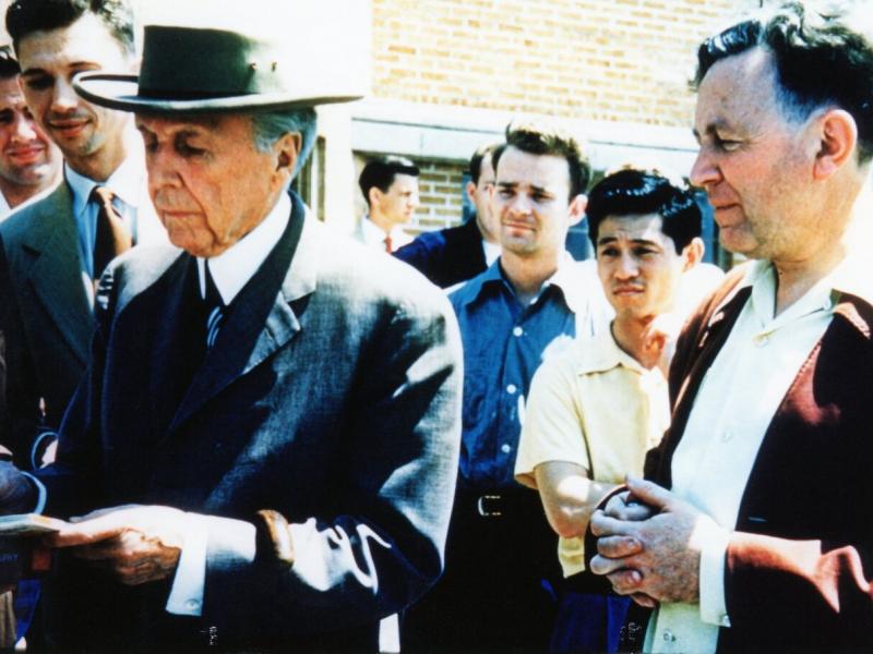 Frank Lloyd Wright and several people
