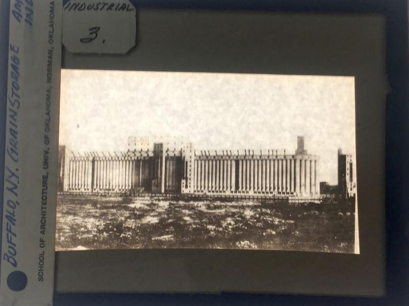 Photograph of a grain storage facility