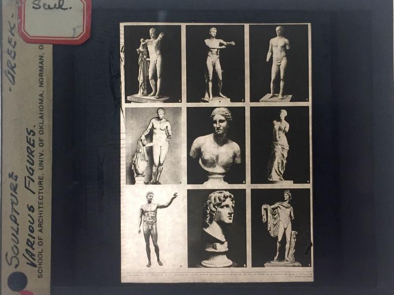 Several photos of Greek figure sculptures