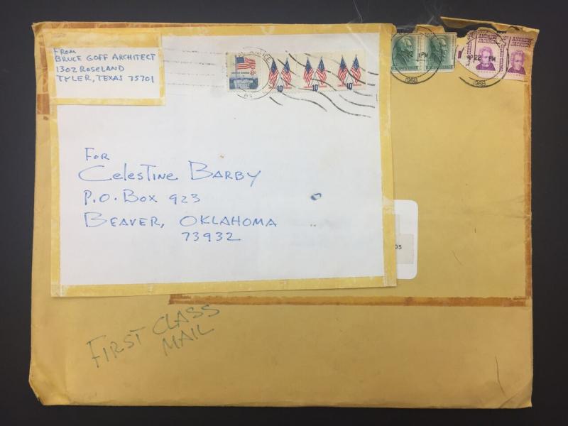 A photograph of a mailing envelope